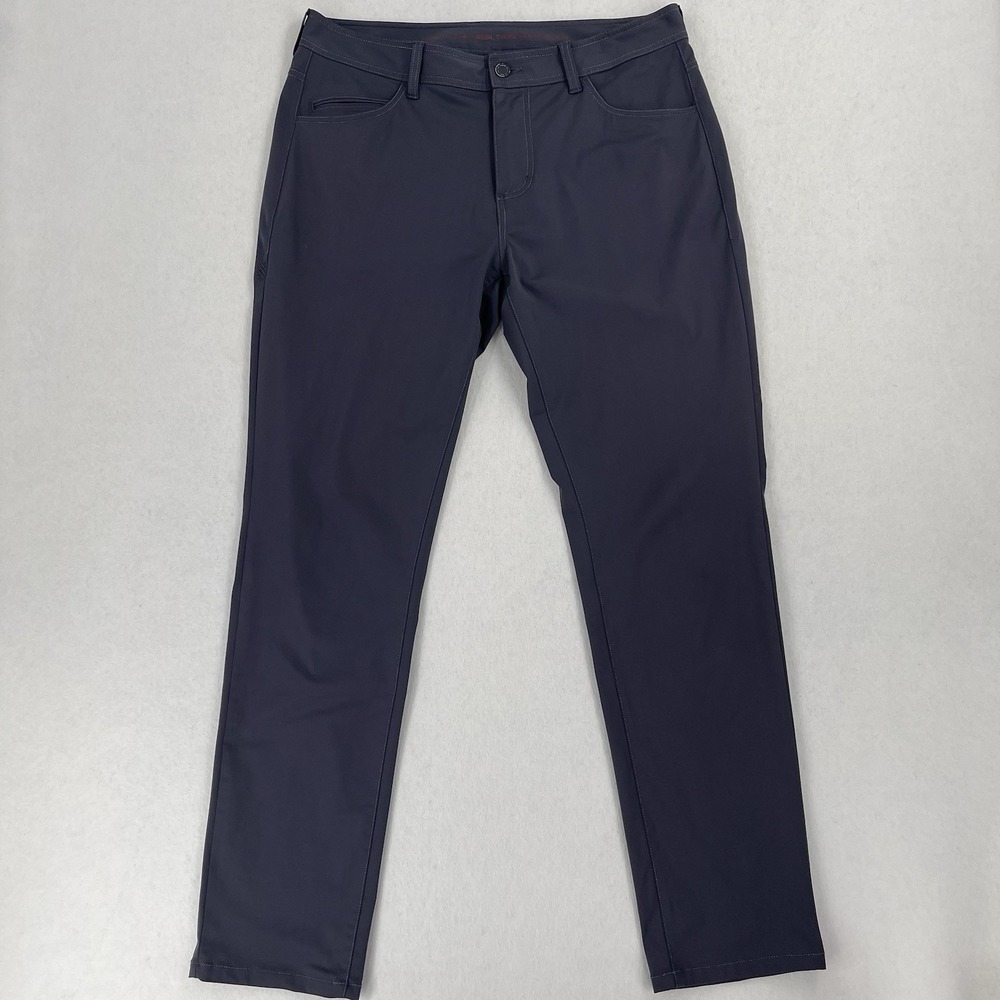 Rhone Commuter Pants Mens 35 (Fit 36) Navy Slim Performance Stretch Chino